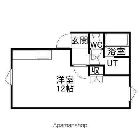 ワイズ当別A棟(ワンルーム/3階)の間取り写真