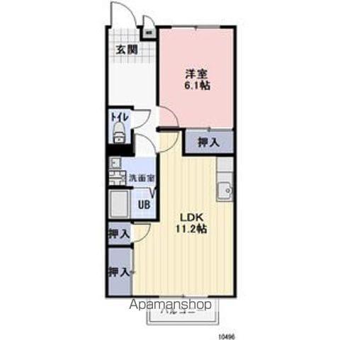 シェロウェンTA1(1LDK/2階)の間取り写真