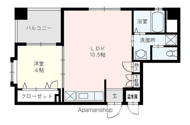 ソレイユ ユニバ通(1LDK/2階)の間取り写真