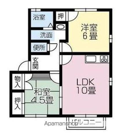 フェニックスコート A・B棟(2LDK/2階)の間取り写真