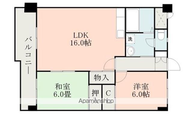アネシス新地(2LDK/1階)の間取り写真