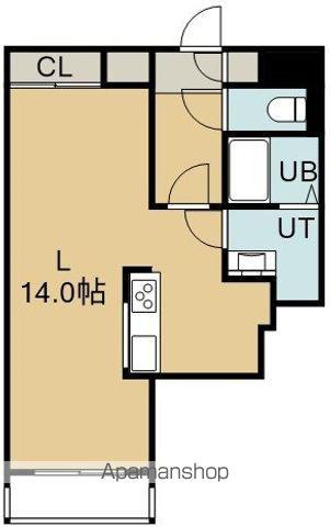 メゾン・ド・プルメリア(ワンルーム/1階)の間取り写真