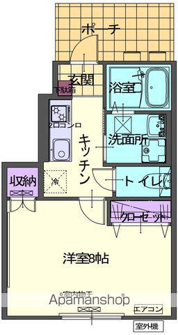 VISTA(1K/1階)の間取り写真