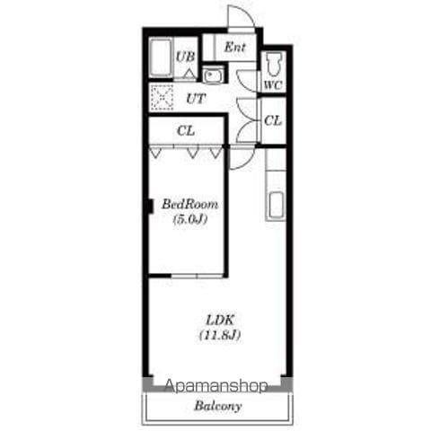 クローバー(1LDK/1階)の間取り写真