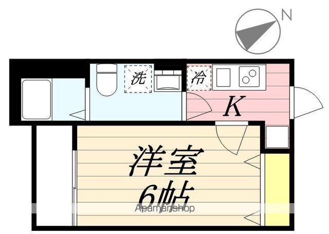ベルメント陣屋前A(1K/1階)の間取り写真