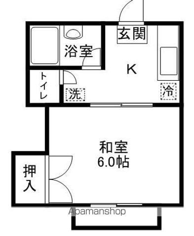 アネックス八木山(1K/2階)の間取り写真
