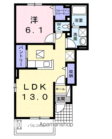 グレイスドミールⅥ(1LDK/1階)の間取り写真