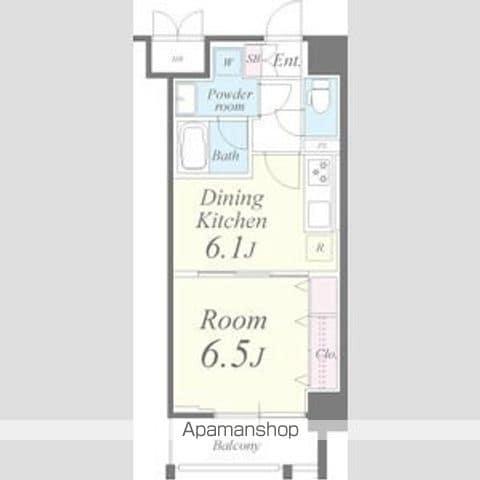 タウンコート御園(1DK/8階)の間取り写真