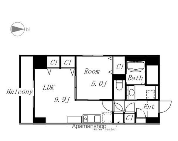 プレステージ千種(1LDK/7階)の間取り写真