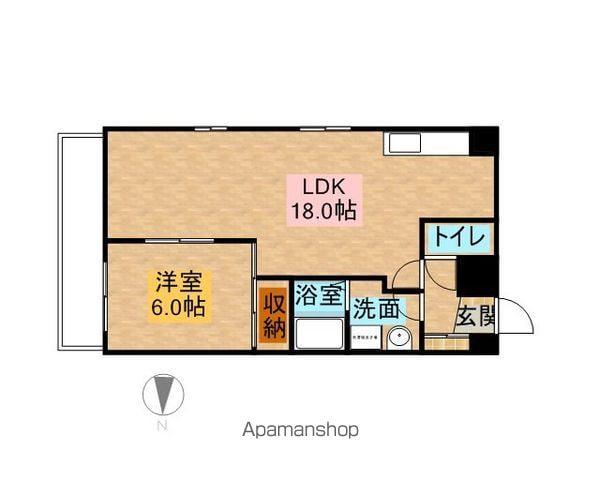 ル・ヴァン橘(1LDK/5階)の間取り写真