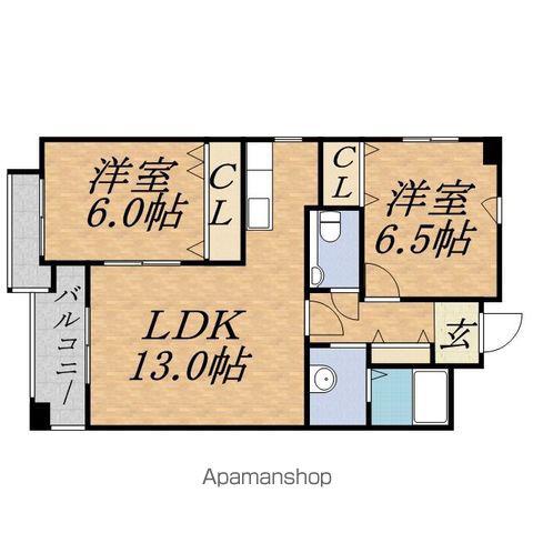 ノヴァ大通(2LDK/7階)の間取り写真