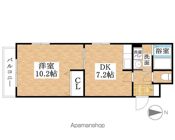 JUWELIER(1DK/1階)の間取り写真