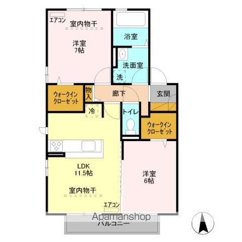 FLORII(2LDK/2階)の間取り写真