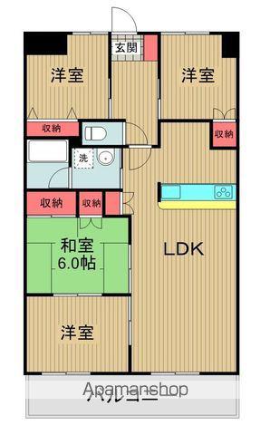 マルイマーガレット(4LDK/7階)の間取り写真