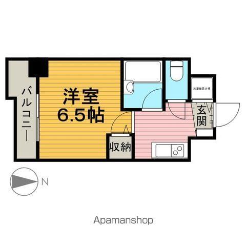 アムス門前仲町富岡(1K/2階)の間取り写真