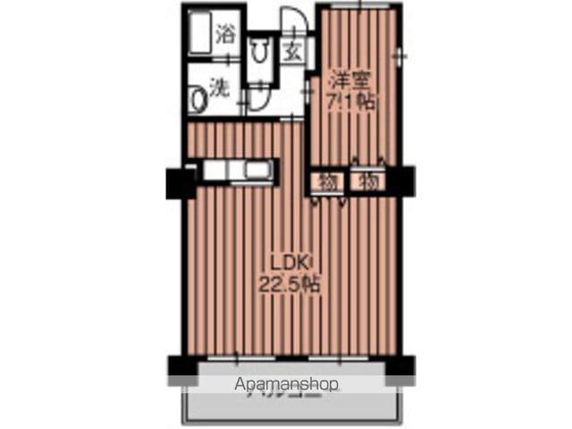 アグレアーブル(1LDK/4階)の間取り写真