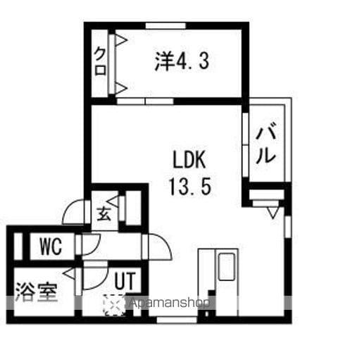 アークレジデンス中村日赤(1LDK/2階)の間取り写真