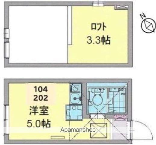 カパルアガーデン横浜反町(ワンルーム/1階)の間取り写真