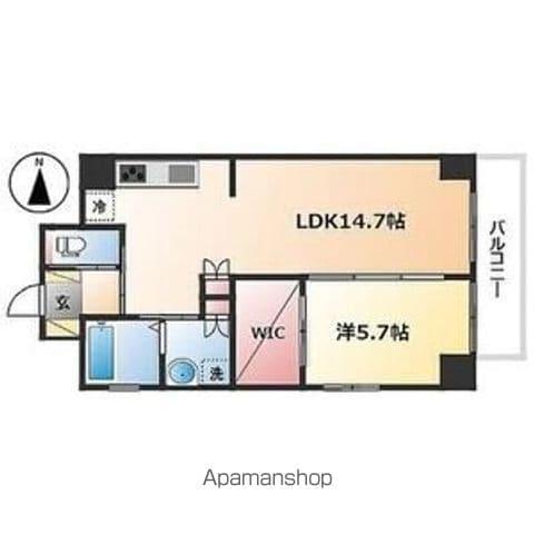 コートアクシスYOINN(1LDK/8階)の間取り写真