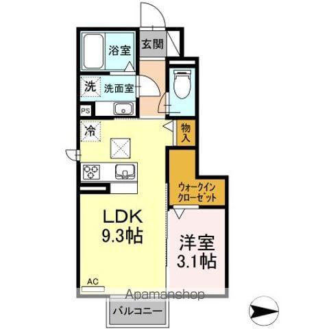 エクセル21 V(1LDK/1階)の間取り写真
