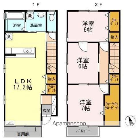 ルールフラーズ(3LDK/1階)の間取り写真