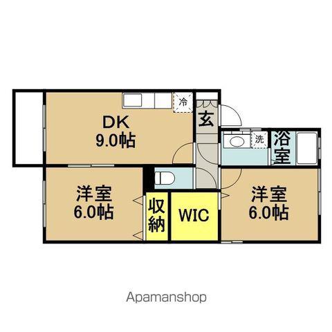 ウィルモア東洋台(2LDK/2階)の間取り写真