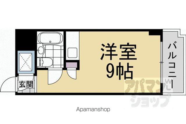 メゾンドール四条大宮(ワンルーム/3階)の間取り写真