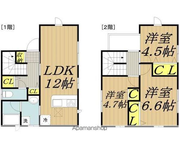 飯田線 伊那市駅 徒歩6分 2階建 築9年(3LDK)の間取り写真