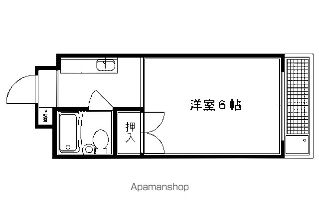 メゾンLEE(1K/4階)の間取り写真