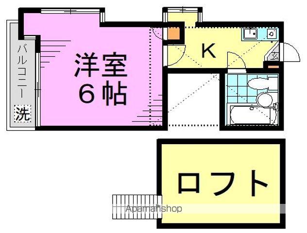 サントノーレ第5阿佐谷(1K/2階)の間取り写真
