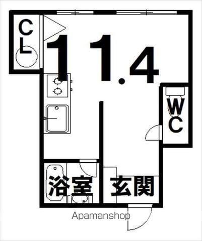 M.Kリレイションズ(ワンルーム/5階)の間取り写真