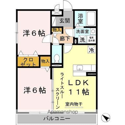 グランフォーレ(2LDK/2階)の間取り写真