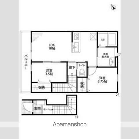リーブルファイン鯏浦町(2LDK/1階)の間取り写真