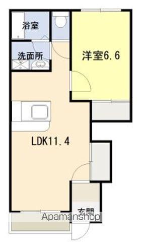 ディアルミエール(1LDK/1階)の間取り写真