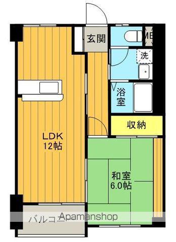 ヴァンテアン3(1LDK/2階)の間取り写真