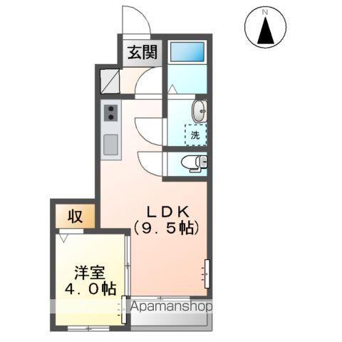 エスポワールS(1LDK/1階)の間取り写真