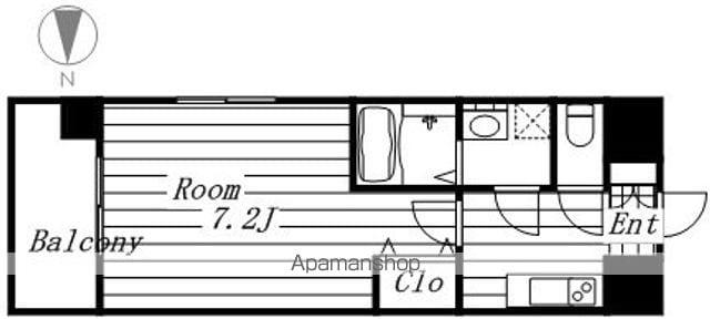 UURコート名古屋名駅(1K/2階)の間取り写真