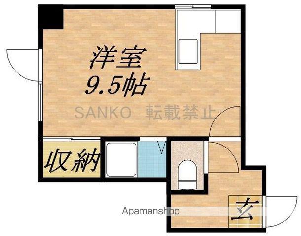 エクセレンス元町(ワンルーム/3階)の間取り写真