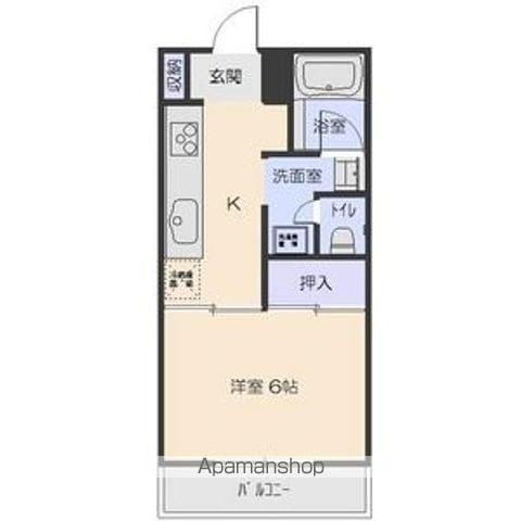 第一下林ビル(1DK/3階)の間取り写真