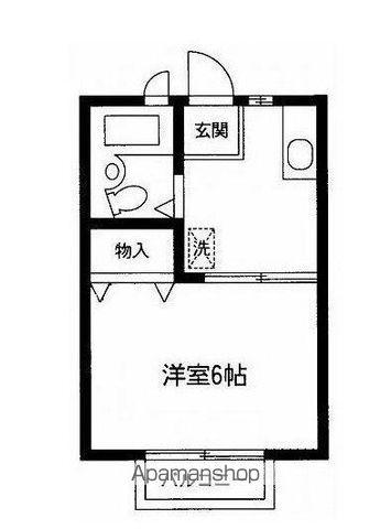 カサティント(1K/2階)の間取り写真