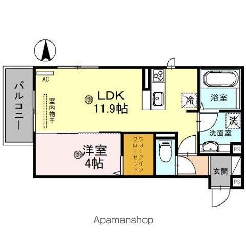 DーROOM N.大谷Ⅱ(1LDK/2階)の間取り写真
