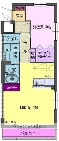 ノートルセラマーユ 北上(1LDK/2階)の間取り写真