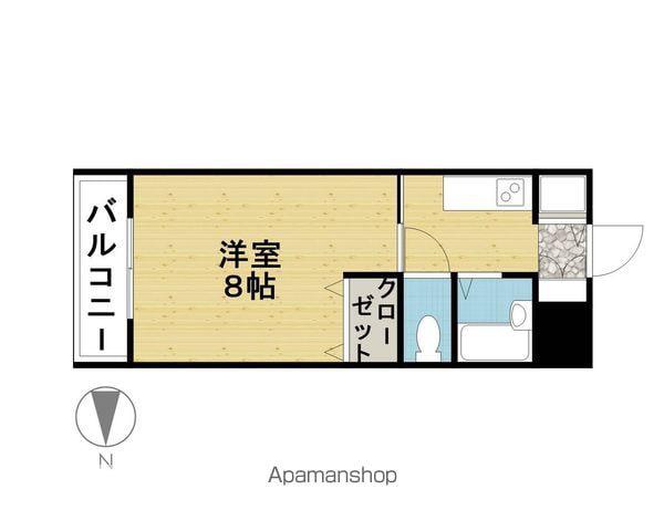 カステーロ・ヴェルデ(1K/5階)の間取り写真