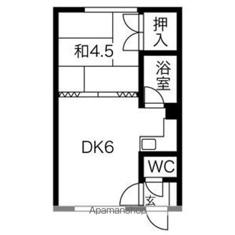 高田ハイツ(1DK/1階)の間取り写真