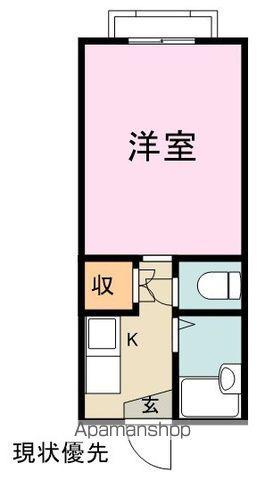 クリーンビュー松永(1K/2階)の間取り写真