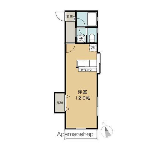 ユアーズエクセル(1K/2階)の間取り写真