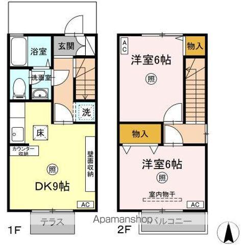 アンステージ(2DK/2階)の間取り写真