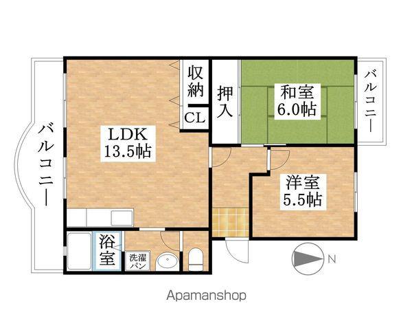 エストゥペンダ(2LDK/1階)の間取り写真
