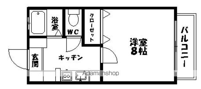 マルヤレジデンスⅠ(1K/1階)の間取り写真