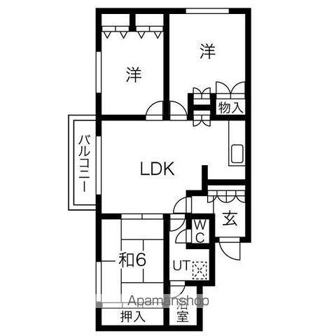 グレイス旭ヶ丘(3LDK/3階)の間取り写真